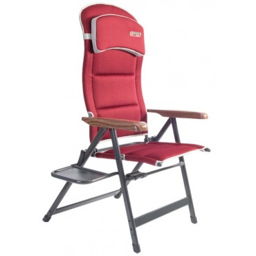 Quest Pro Reclining Folding Chair with Side Table - Bordeaux