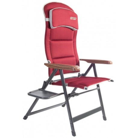 Quest Pro Reclining Folding Chair with Side Table - Bordeaux