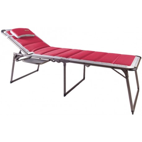 Bordeaux Pro  Lounger and Camp Bed with Side Table