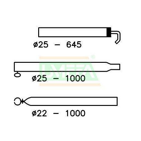 Roof Support Pole 25/22mm 170-250cm