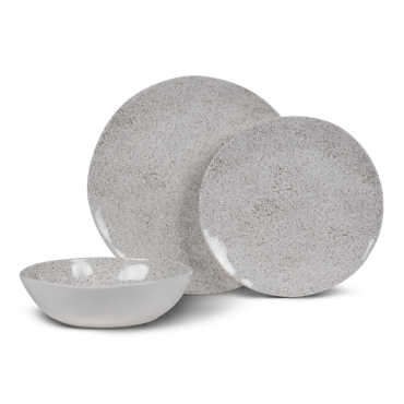 Melamine Dinner Set  - 12 piece - Natural Stone