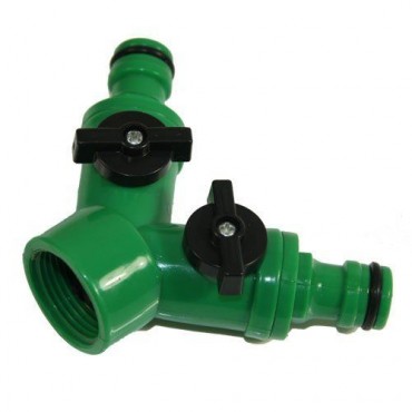 Tap-Splitter with Shut-Off Valves - fits ½" and ¾" BSP