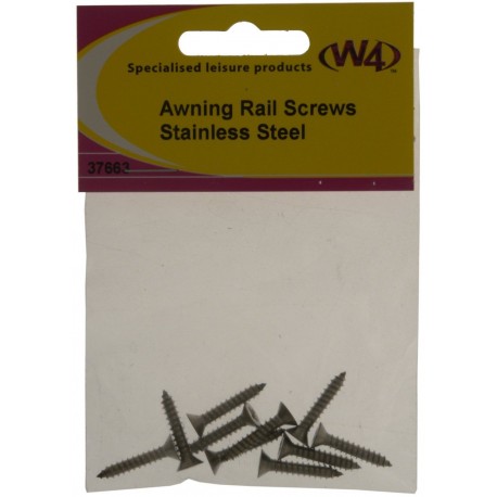 Stainless Steel Awning Rail Screws - Pack Of Ten