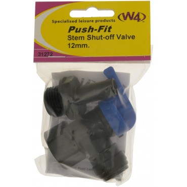 Caravan Push-Fit Stem Shut Off Valve 12mm