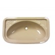 Rectangular Vanity Basin Sink In Acrylic - Beige