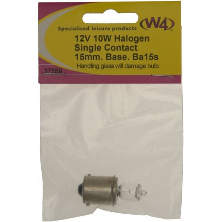 Bulb - Ba15s 12V 10W Halogen 15mm Single Contact Base