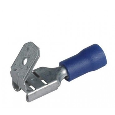 Piggy Back Spade Connector Terminal - 6.35mm Blue Pre Insulated - Pack Of 3