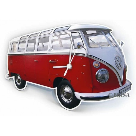 Volkswagon T1 Wall Clock  - Classic Red