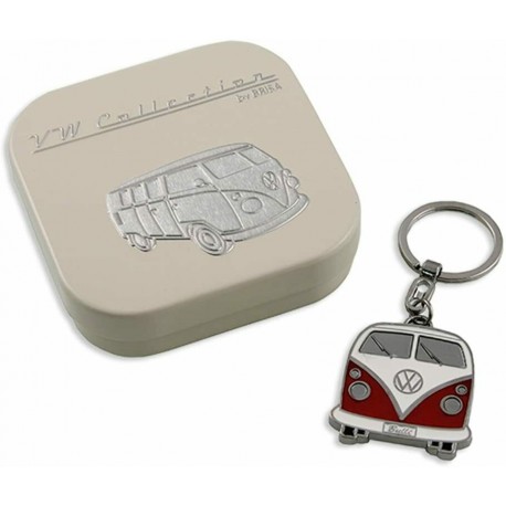 Volkswagen VW T1 Campervan Bus Key Ring - Red