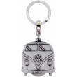 Volkswagen VW T1 Campervan Bus Key Ring - Silver