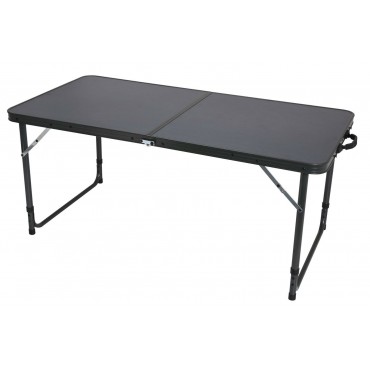 Quest Stow Black Camping Table - 120 x 60 cm