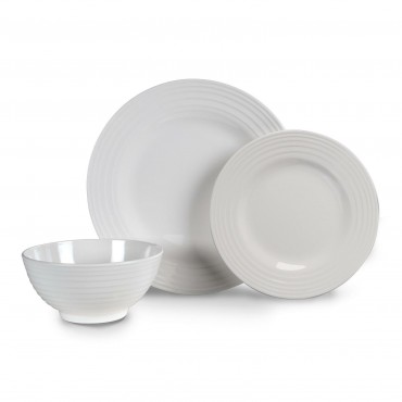 Melamine Dinner Set -  12 piece  - Blanco