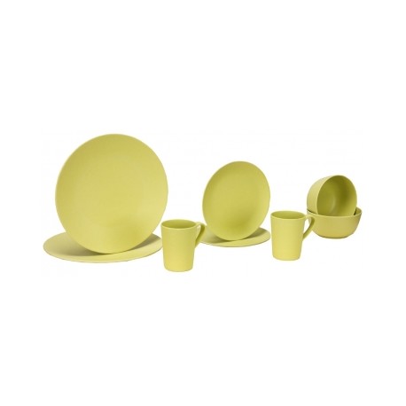 Vango Green Bamboo, Corn & Melamine 8 Piece Picnic Set