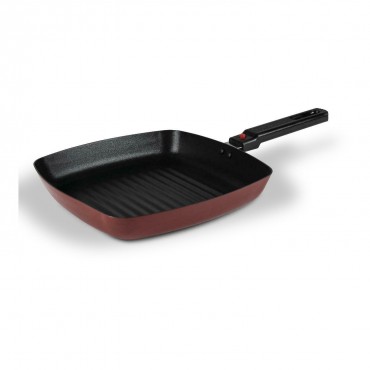 Camping Square Frying Pan with Removable Handle - 24cm - Ember