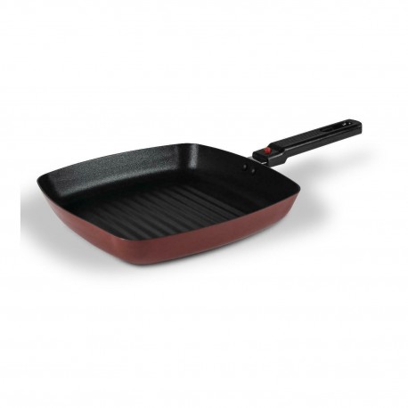Camping Square Frying Pan with Removable Handle - 24cm - Ember
