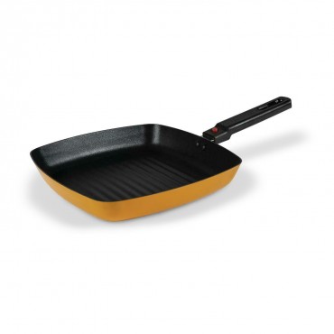 Camping Square Frying Pan with Removable Handle - 24cm - Sunset