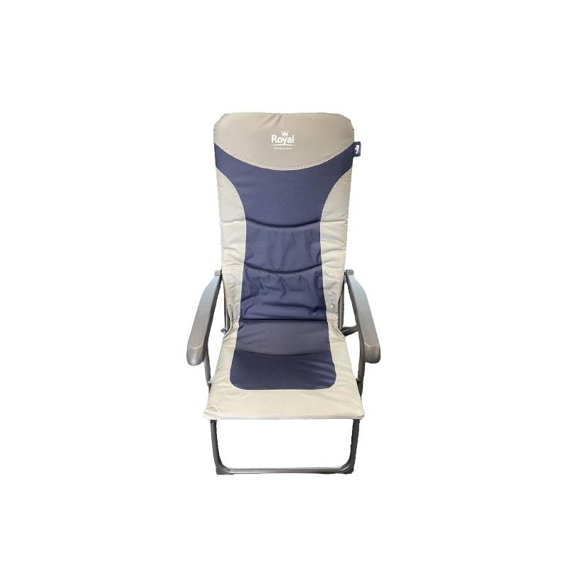 Royal Colonel Chair Blue Silver Caravan Stuff 4 U
