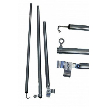 Awning Steel Adjustable Roof Pole with End Clamp