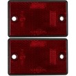 Red Self Adhesive Rectangular Reflector Twin Pack - Size: 77 x 46