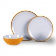 Picnic / Melamine 12 piece Dinner Set - Sunset Yellow