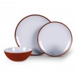 Picnic / Melamine 12 piece Dinner Set - Ember Red