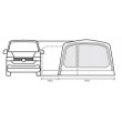 Movelite T3E Low Driveaway Inflatable Awning fits 180 - 220