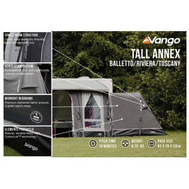 Vango Tall Annex Elements ProShield - Balletto/Riviera/Tuscany