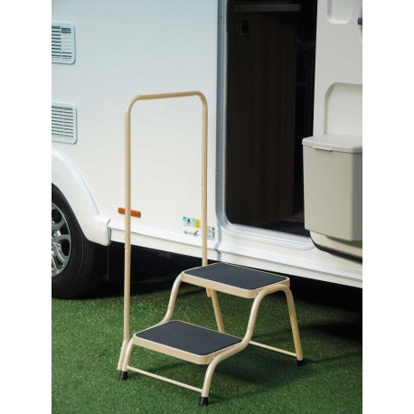 Quest Double Caravan Step with Handrail