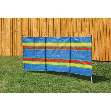 4 Pole Multicoloured Polythene Windbreak