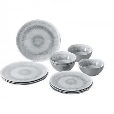 Melamine Dinner Set - 12 piece - Pearl Stone