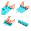 Portable Dog Water Bowl and Mat - Turquoise