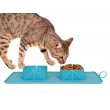 Portable Dog Water Bowl and Mat - Turquoise