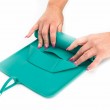 Portable Dog Water Bowl and Mat - Turquoise