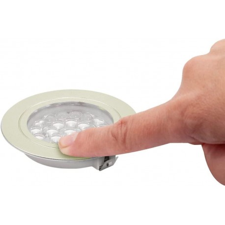 Vechline Corvus 2w Mini SMD Warm White LED Recessed Touch Downlighter - Nickel