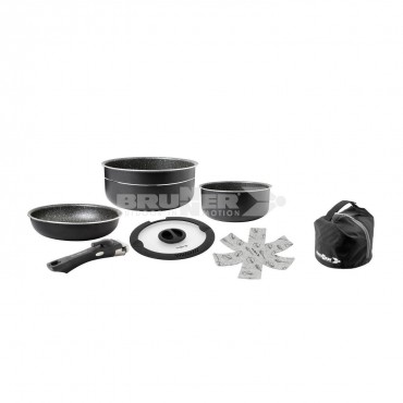 Aluminium Non-stick Stackable Saucepan Set - Brunner Pirate Mini Lightweight