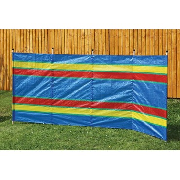 5 Pole Multicoloured Polythene Windbreak