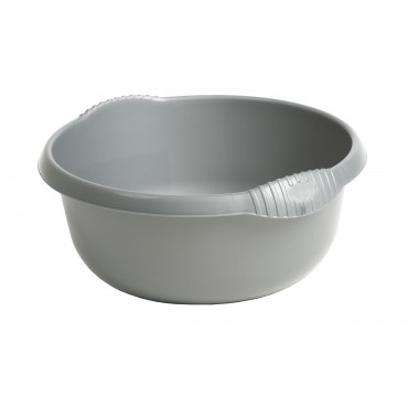 Round Washing up Bowl - Small 28cm Silver