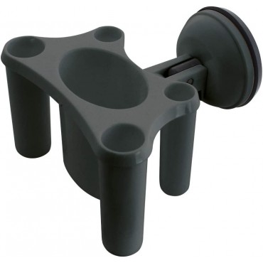 Grey Toothbrush Holder with Screwless Suction Cup Fastening