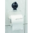 Grey Toilet Roll Holder with Screwless Suction Cup Fastening