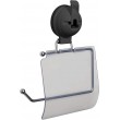 Grey Toilet Roll Holder with Screwless Suction Cup Fastening