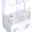 Dual Soap Dispenser Pump Action 400ml  - White - with Fixings