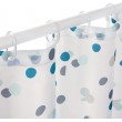 Shower Curtain with Rings - Green Dots