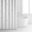 Shower Curtain with Rings - White Cells