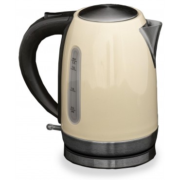 1.7l Litre Kettle - Quest Rocket Cream Low Wattage