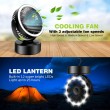 Portable Camping Light and Fan - Camptech Luna LED 2-in-1