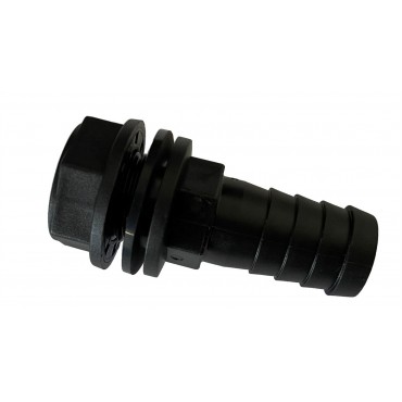 FAWO ¾" 19mm Barbed Stem Straight Tank Connector