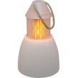 Table lamp with flaming light