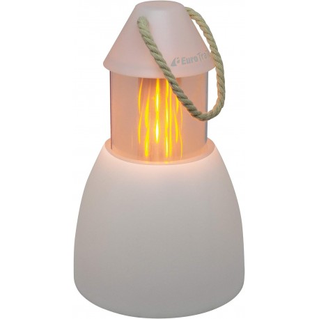 Table lamp with flaming light