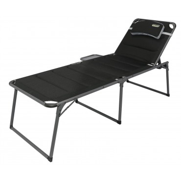 Quest Elite Vienna Lounger and Camp Bed with Side Table
