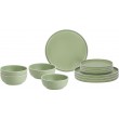 Melamine Dinner Set 12 piece  - Dolomit Green